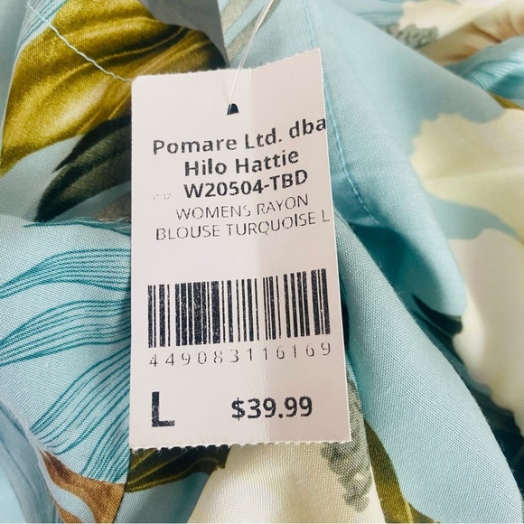 Paradise Bay Hibiscus Hawaiian Short Sleeve Shirt Size L - Picture 5 of 5